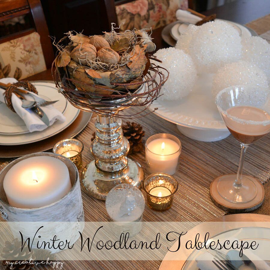 Winter Decor | Winter Woodland Tablescape | My Creative Happy